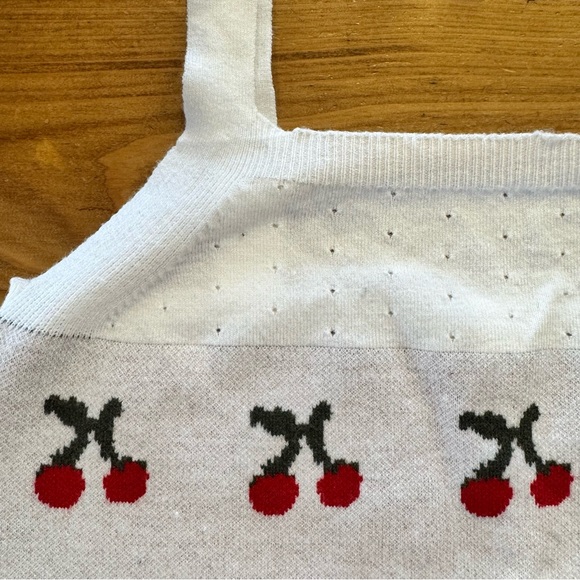 Cherry Knit Sweater Tank Top - Picture 2 of 5